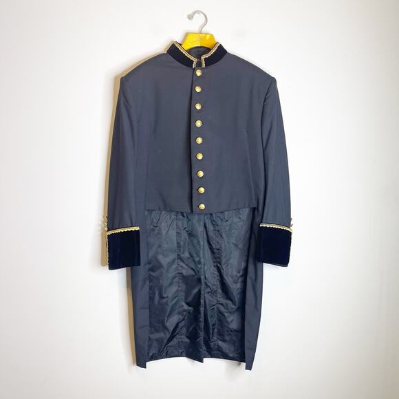 Vintage Ditta A. Gammarelli Tailcoat XL Black Gold Button Bespoke Suit Jacket - Picture 2 of 11